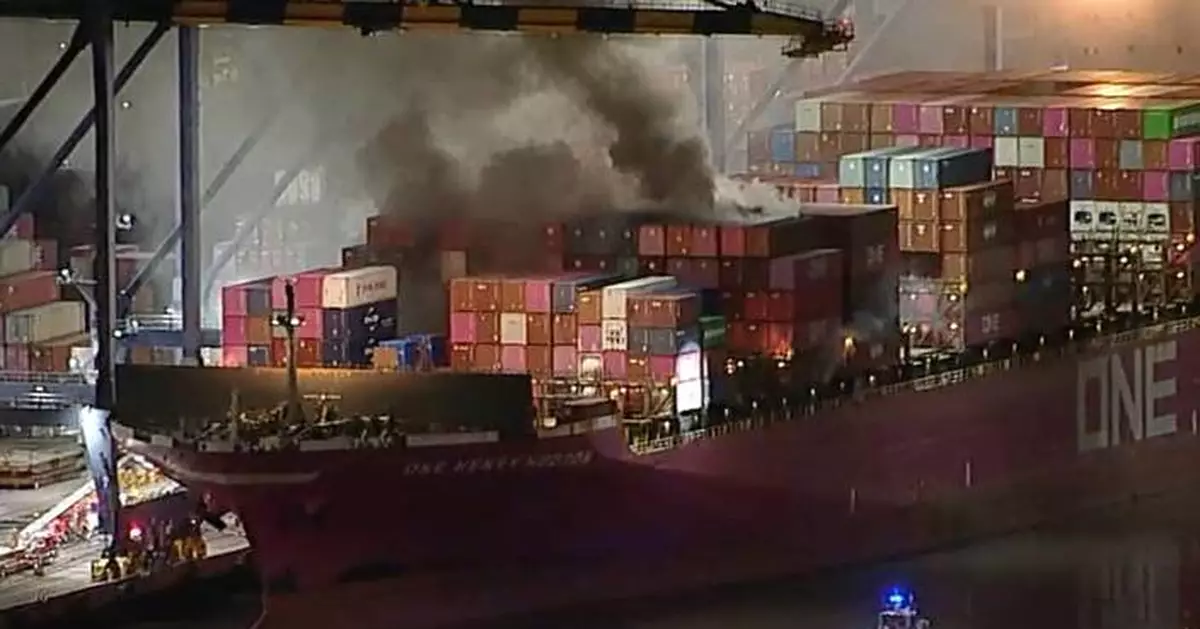Cargo ship fire in Los Angeles nearly contained after shelter-in-place order lifted