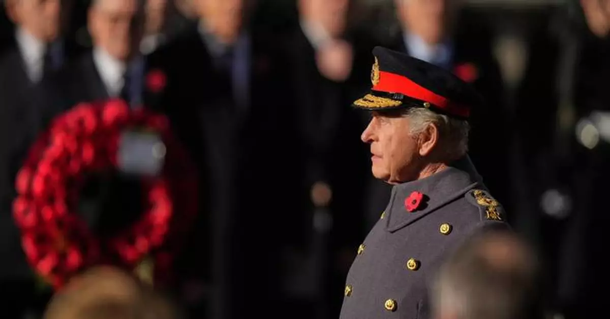 King Charles III leads Britain's Remembrance Sunday ceremony for war dead