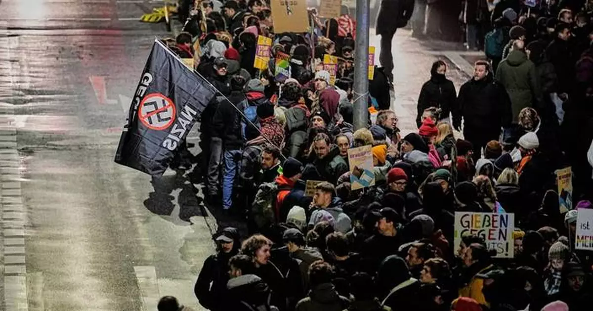 German far-right party sets up its new youth wing as thousands protest