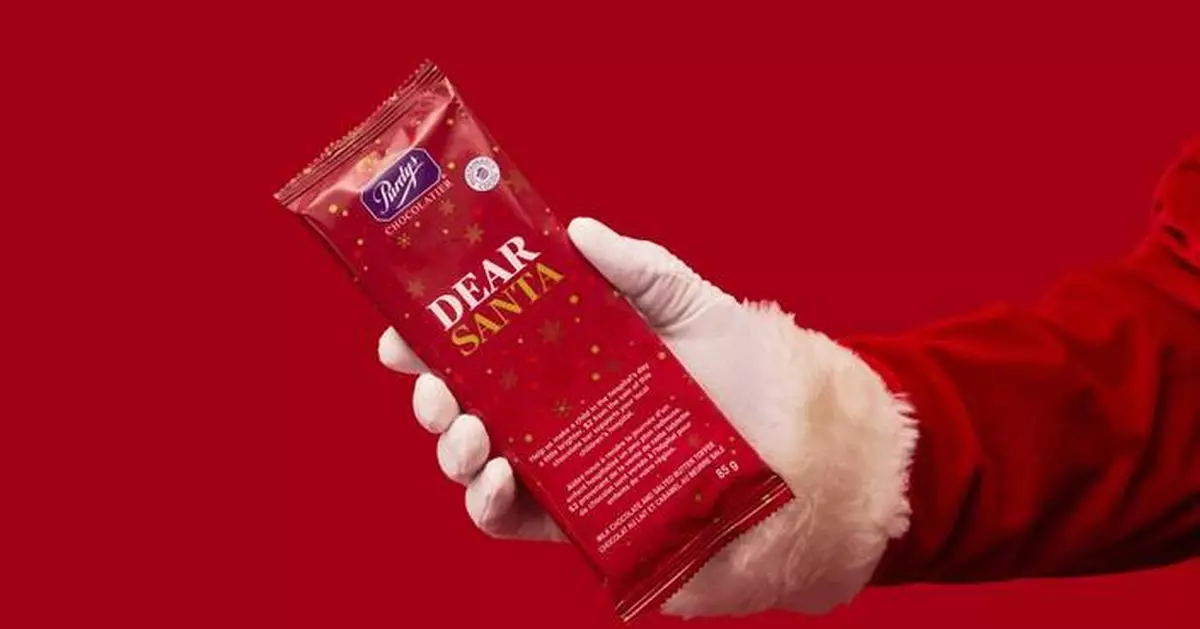 Purdys Chocolatier's 'Dear Santa Bar' Returns for Seventh Year, Surpassing $1 Million in Donations for Children's Hospital Partners