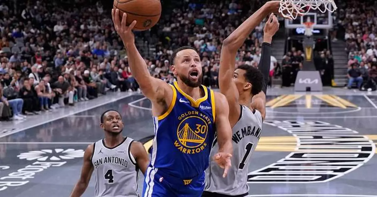 Curry scores season-high 49 points as Warriors beat Wembanyama, Spurs 109-108 in NBA Cup