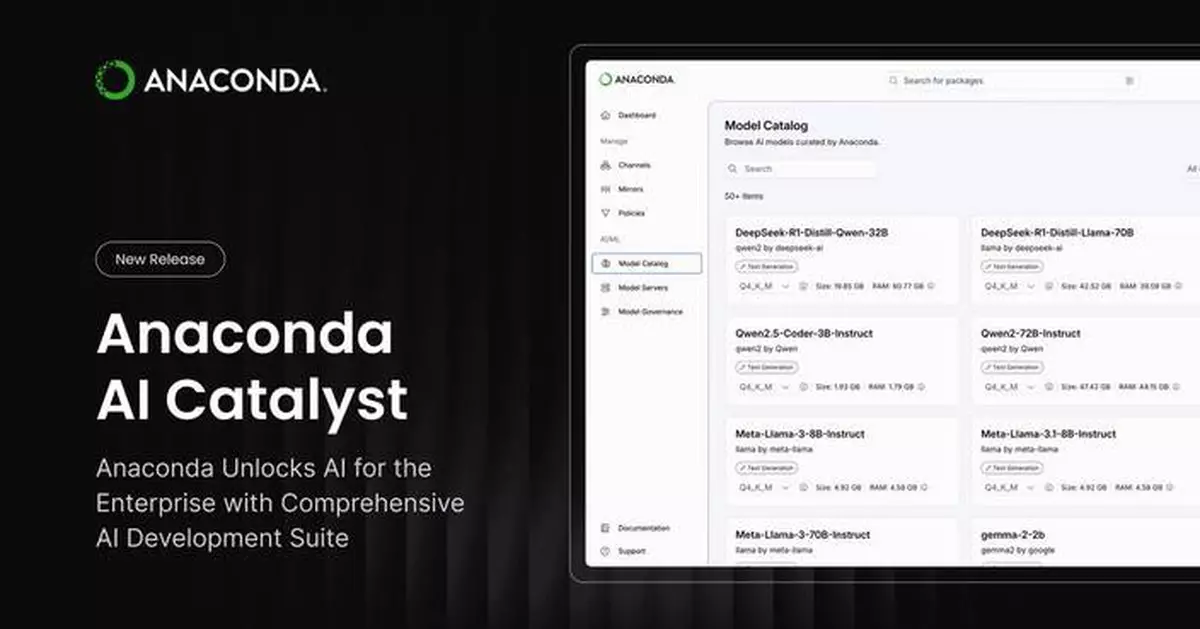 Anaconda Unlocks AI for the Enterprise with Comprehensive AI Development Suite