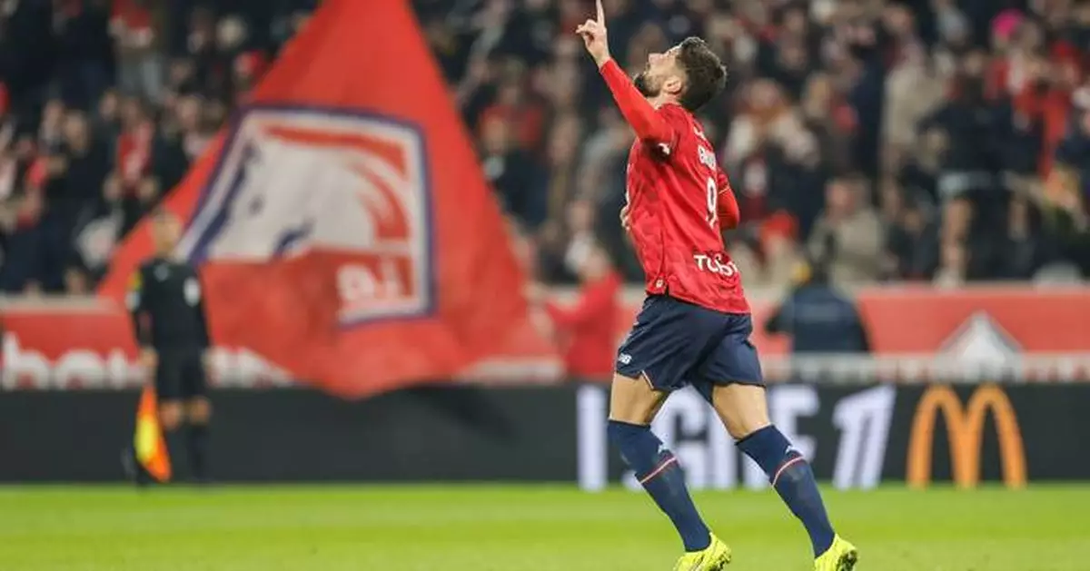 Giroud ends league scoring drought as Lille moves to fourth in French league