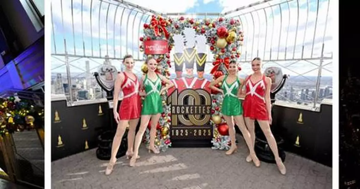 The Empire State Building Holiday Celebrations Include: Radio City Rockettes 100th Anniversary Exhibits, Visits from Santa, Holiday Décor, Movie Screenings, Pop-ups, Lightings, and More