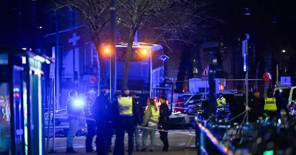 A bus crashes into a bus stop in Stockholm, killing 3 people and injuring 3