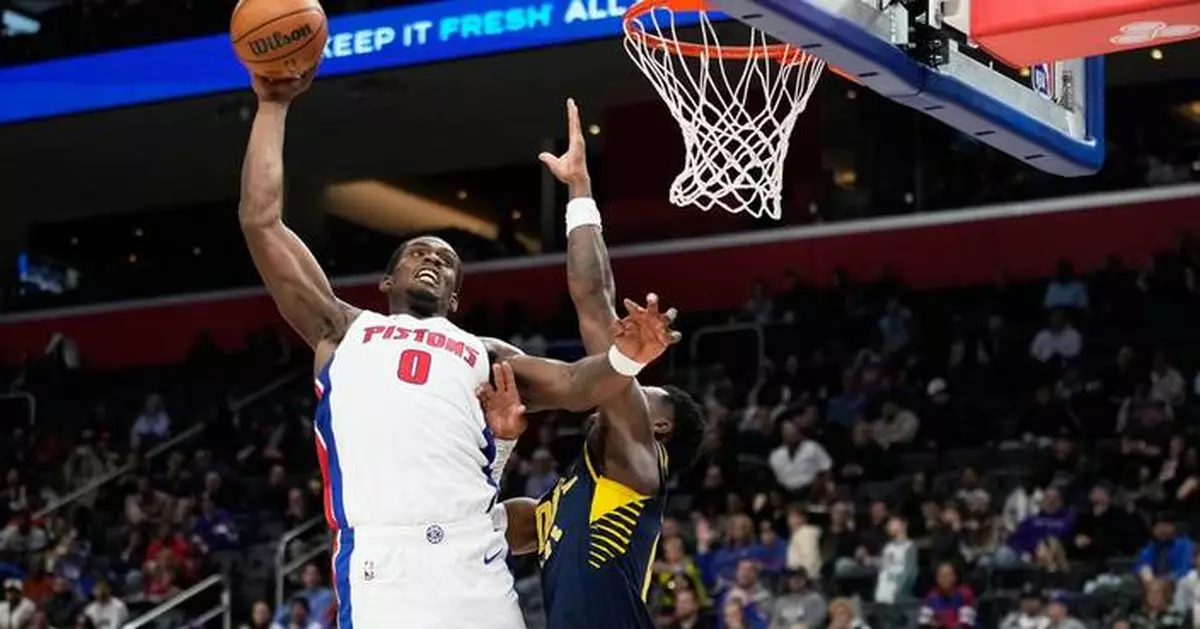 Duren’s 31 points in return power Pistons to 10th straight win; Pacers' skid reaches 8 games