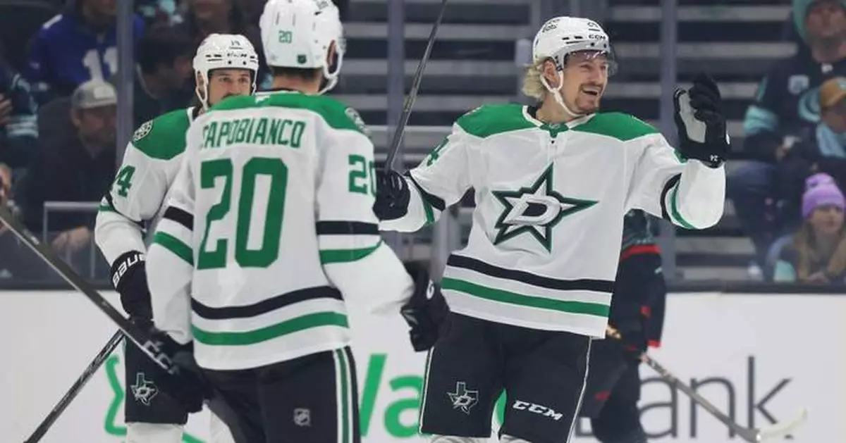 Kolyachonok breaks late tie with 1st goal of season, Stars beat Kraken 3-2