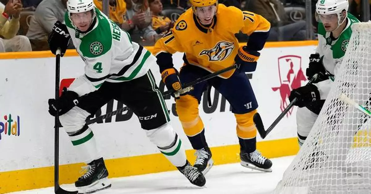 Sam Steel's third period goal completes Stars 5-4 comeback over Predators