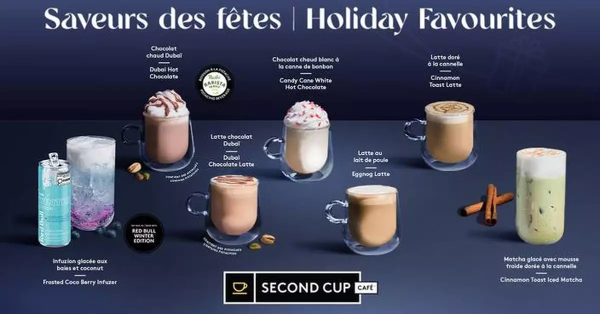 Second Cup Café Introduces Festive Holiday Menu and Becomes the First National Coffee House in Canada to Launch Pacific Foods’ Pistachio Non-Dairy Beverage