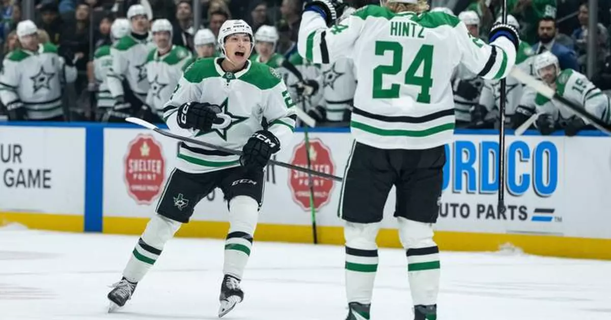 Stars rebound from loss to beat Canucks 4-2 for 6th win in 7 games