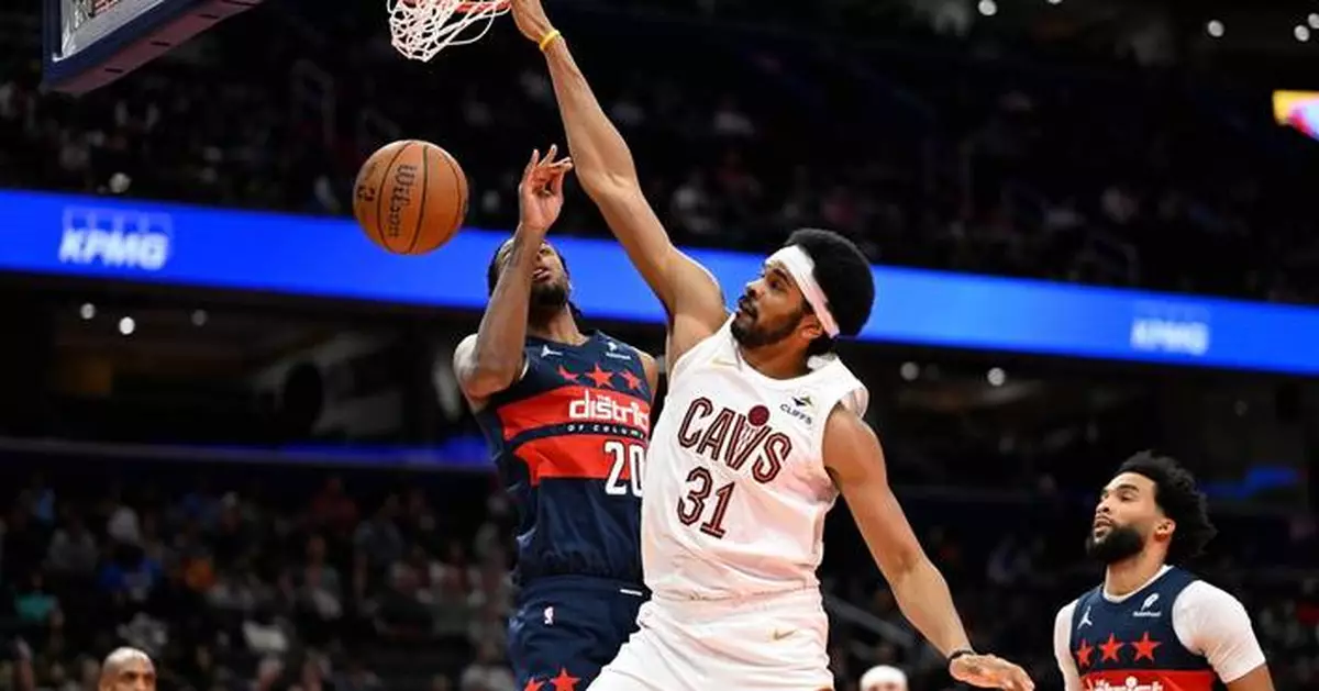 Cavaliers rout Wizards 148-115 to improve to 1-1 in NBA Cup