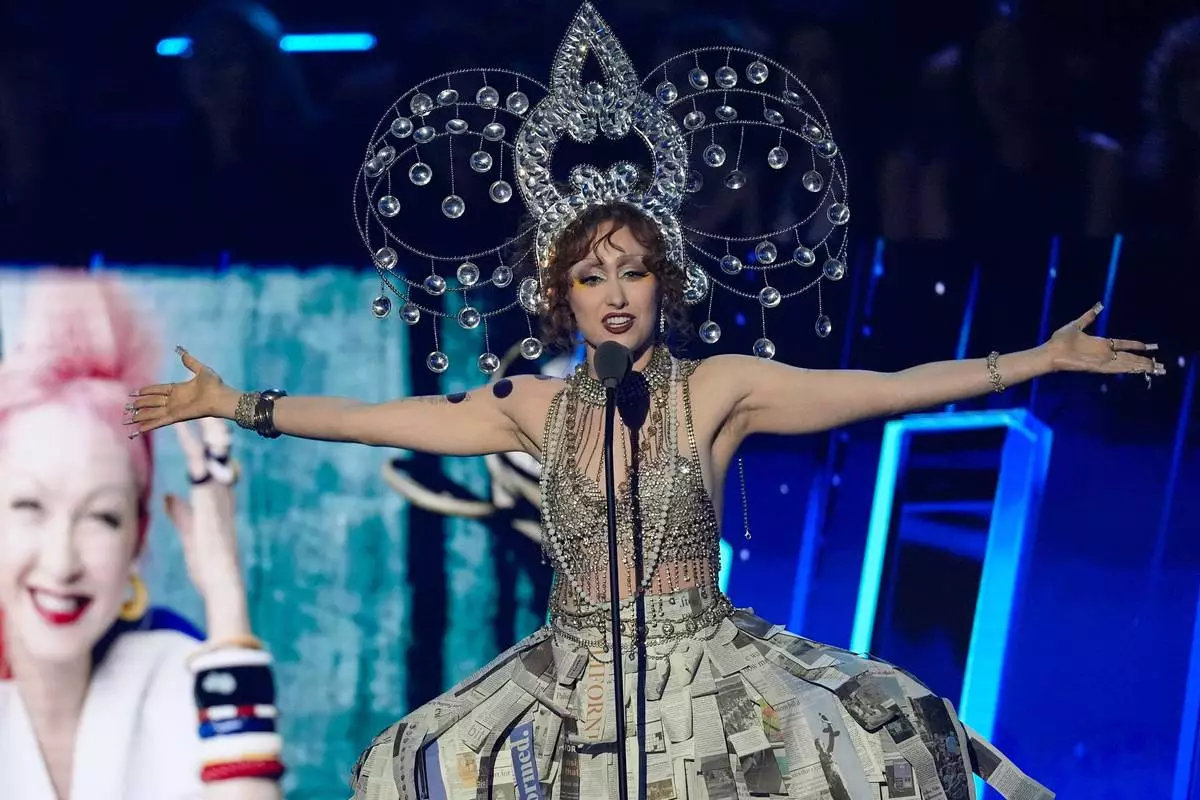Chappell Roan performs during the 2025 Rock and Roll Hall of Fame Induction Ceremony on Saturday, Nov. 8, 2025, at L.A. Live in Los Angeles. (AP Photo/Chris Pizzello)