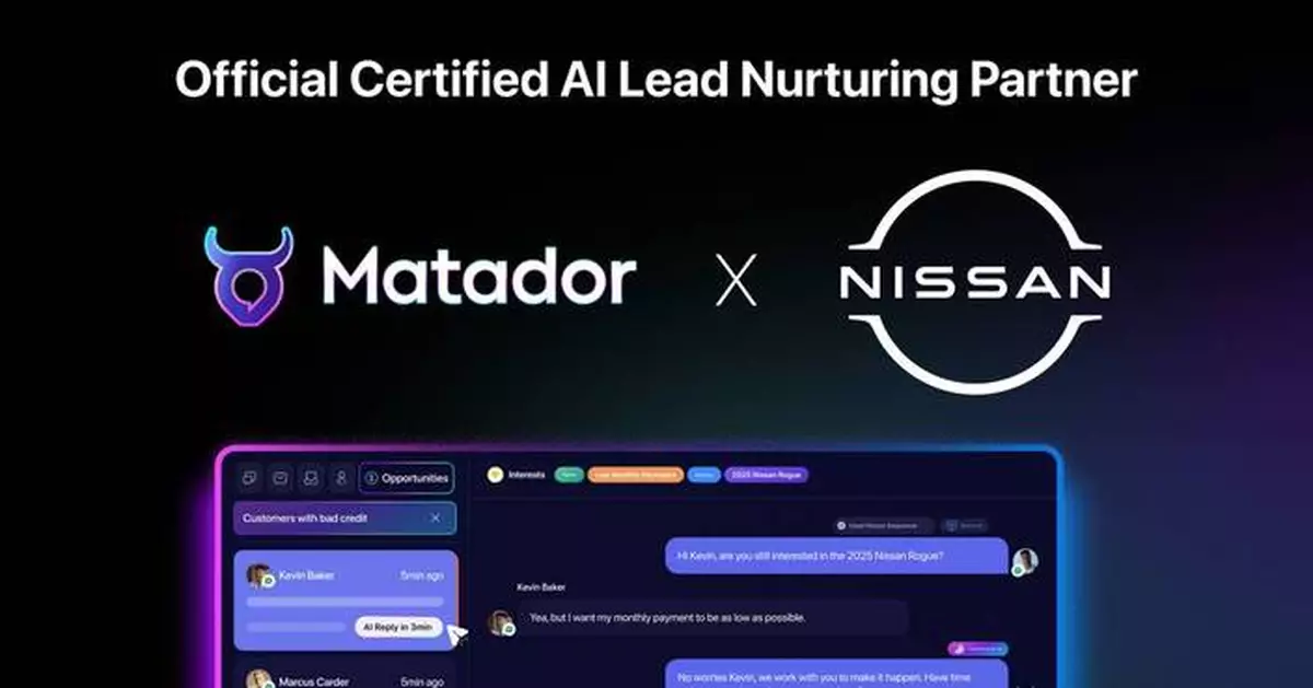 Matador AI Named Nissan USA Preferred Partner in first AI Category