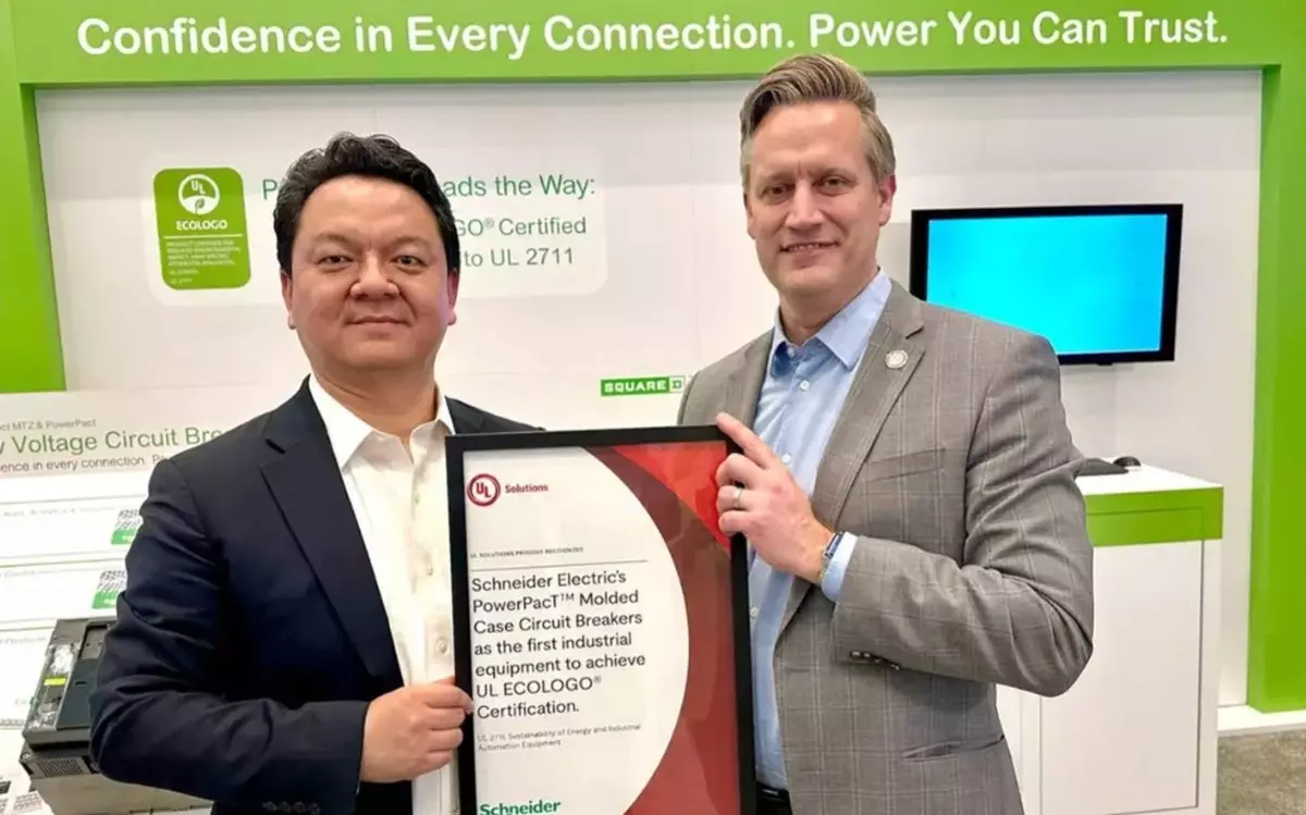 UL Solutions Issues Schneider Electric First ECOLOGO® Certification for an Industrial Product
