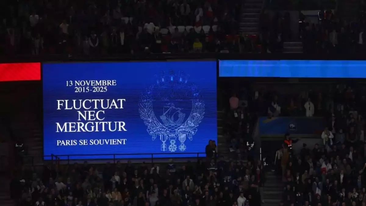 Players and fans remember victims of 2015 Paris terror attacks before France-Ukraine soccer match