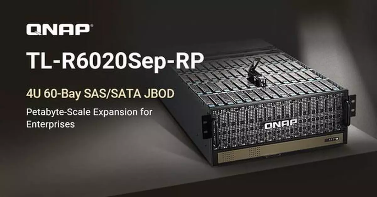 QNAP Launches 4U 60-Bay High-Density SAS/SATA JBOD, Delivering Petabyte-Scale Expansion for Enterprises