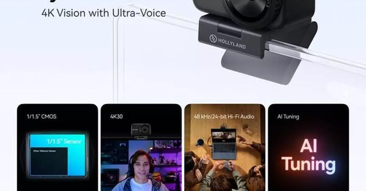 Hollyland Unveils Lyra 4K UHD Webcam with Pro-Level Audio-Visual Integration and Consumer Affordability