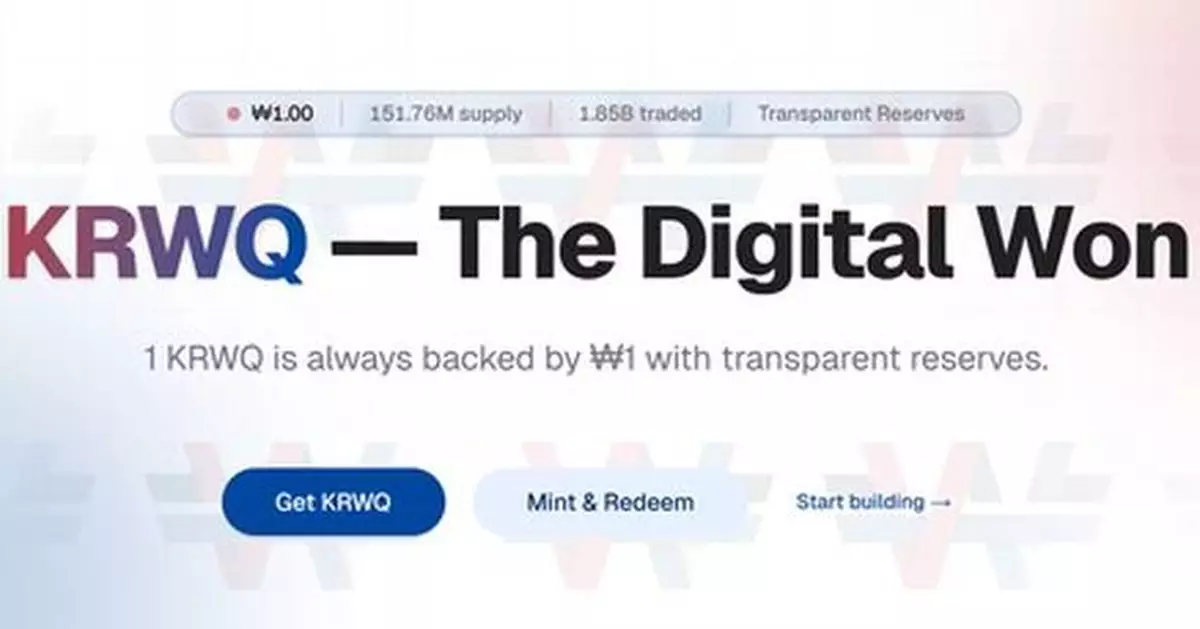 KRWQ Becomes the First Korean Won Stablecoin to Surpass ₩1 Billion in Trading Volume