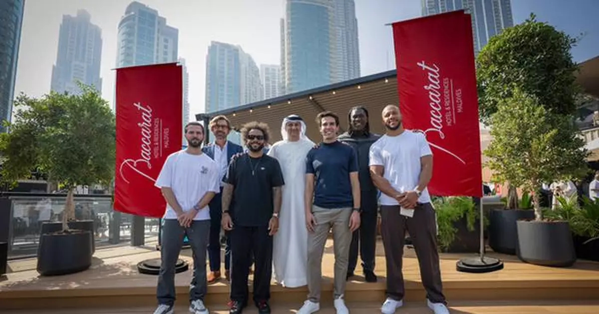 Global Football Icons Clarence Seedorf, Marcelo, Andrea Pirlo, Miralem Pjanić &amp; Ricardo Kaká, alongside UFC heavyweight Cyril Gane, attend Dubai Watch Week with Baccarat Hotel &amp; Residences Maldives