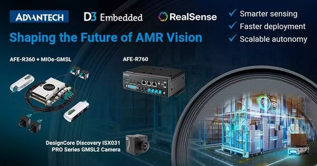 Advantech Partners with D3 Embedded to Supercharge AMRs with Integrated Sense and Compute Package