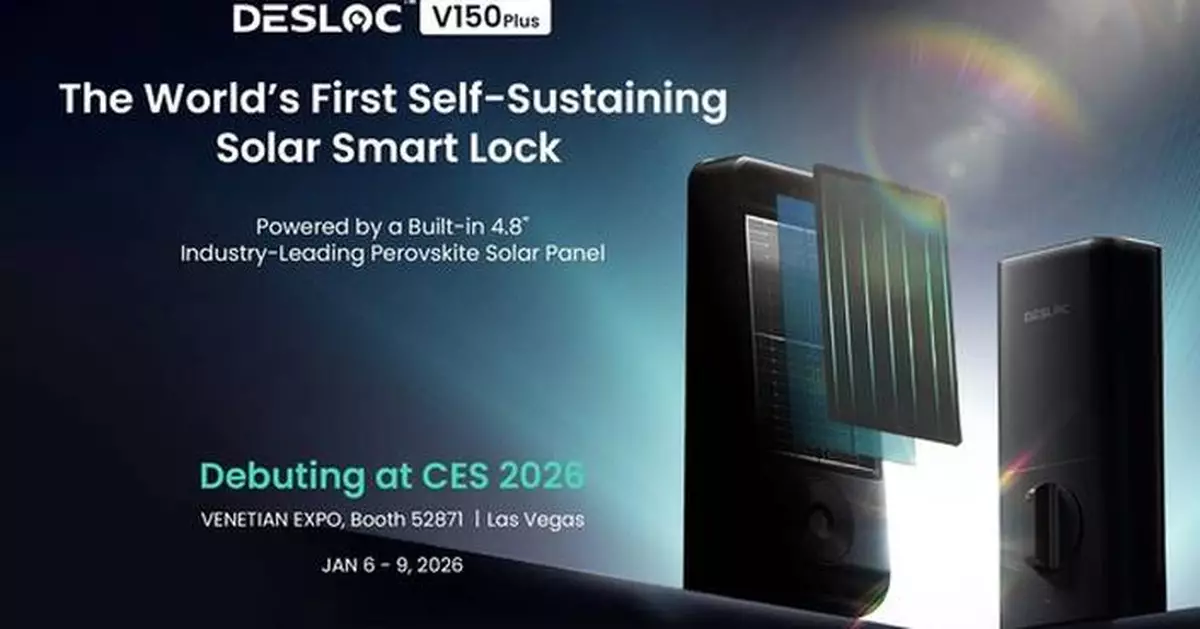 DESLOC Smart Lock Unveils the World's First Self-Sustained Perovskite Solar Door Lock, Debuting at CES 2026