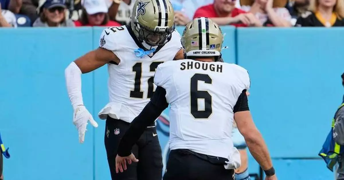 Tyler Shough rallies the Saints with a big second half to beat the Titans 34-26