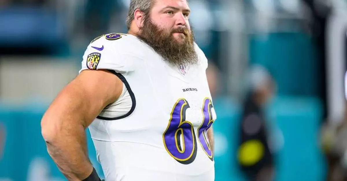 Ravens OL Ben Cleveland suspended 3 games for violating the NFL's policy on substances of abuse