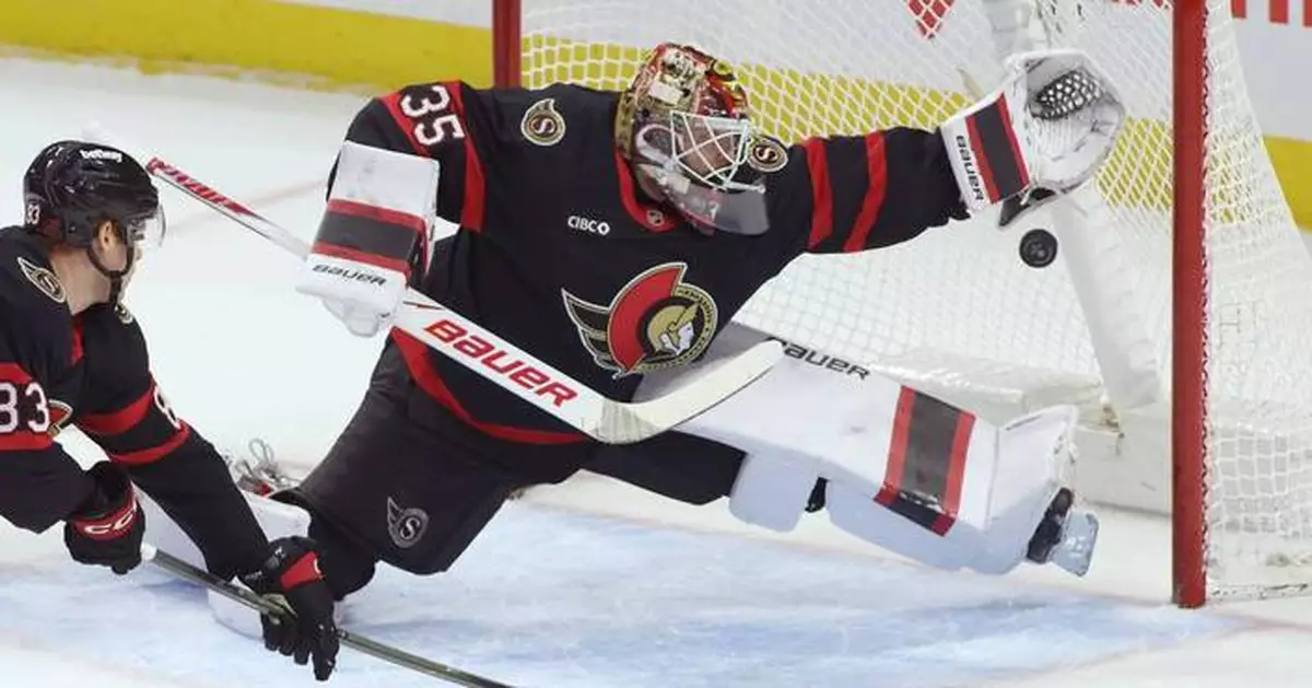 Ullmark makes 24 saves in 4-0 victory as  Senators hand Penguins 7th straight loss