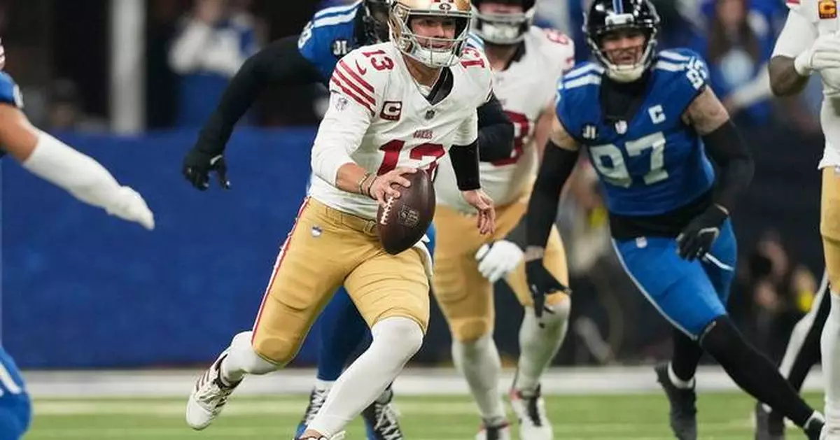 Brock Purdy throws career high 5 TD passes and leads 49ers to 5th straight win, 48-27 over the Colts