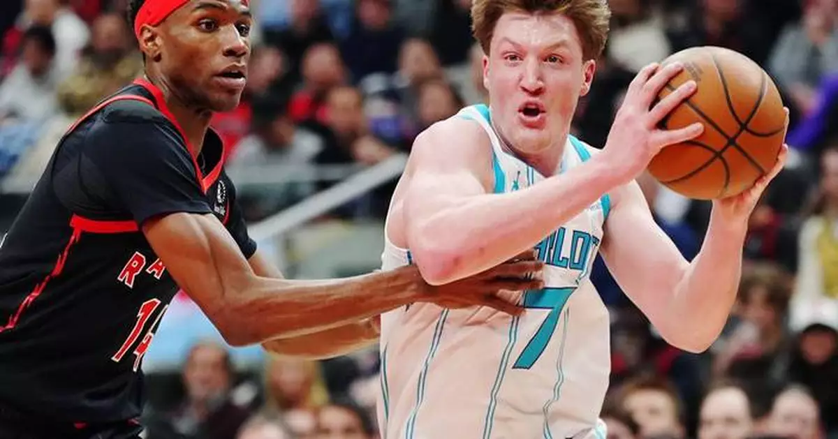 Kon Knueppel hits 5 3-pointers, scores 21 points to lead Hornets past Raptors, 111-86
