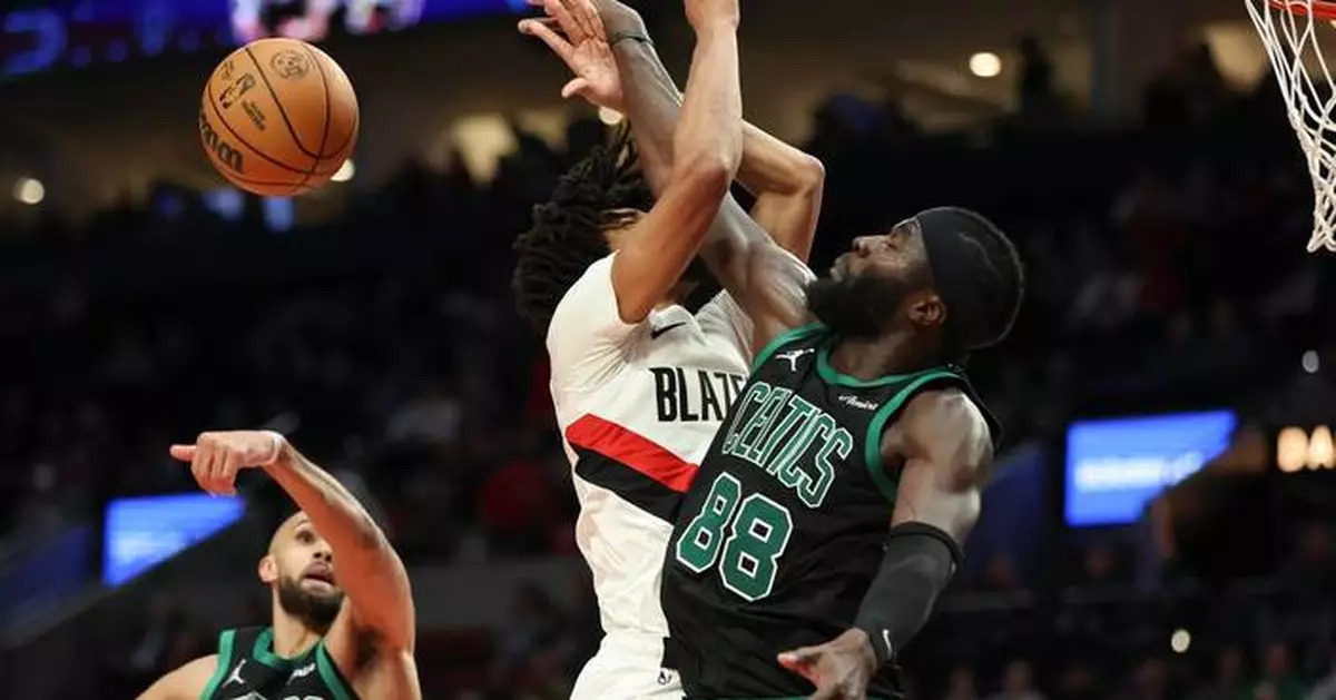 Sharpe scores 26 as Blazers beat Celtics 114-108