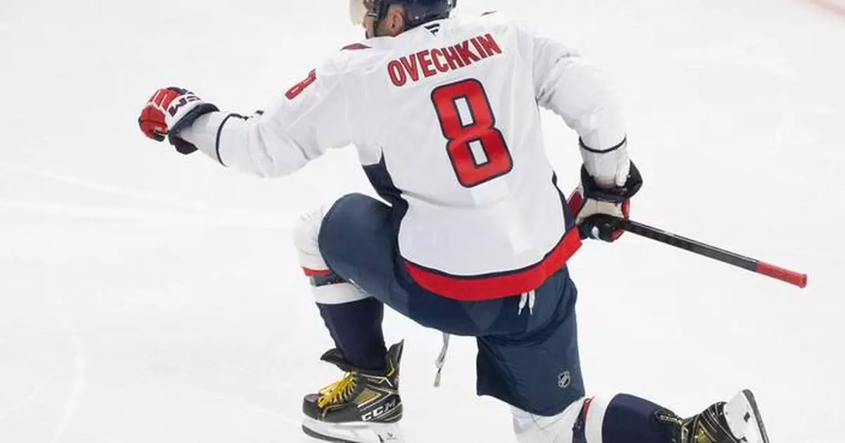 Ovechkin scores twice as Capitals crush Sharks 7-1 for sixth straight win