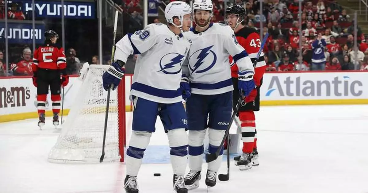 Lightning chase Jacob Markstrom on the way to routing the Devils 8-4