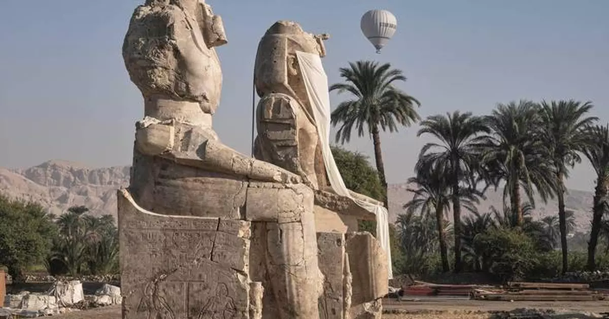 Egypt reveals restored colossal statues of pharaoh in Luxor