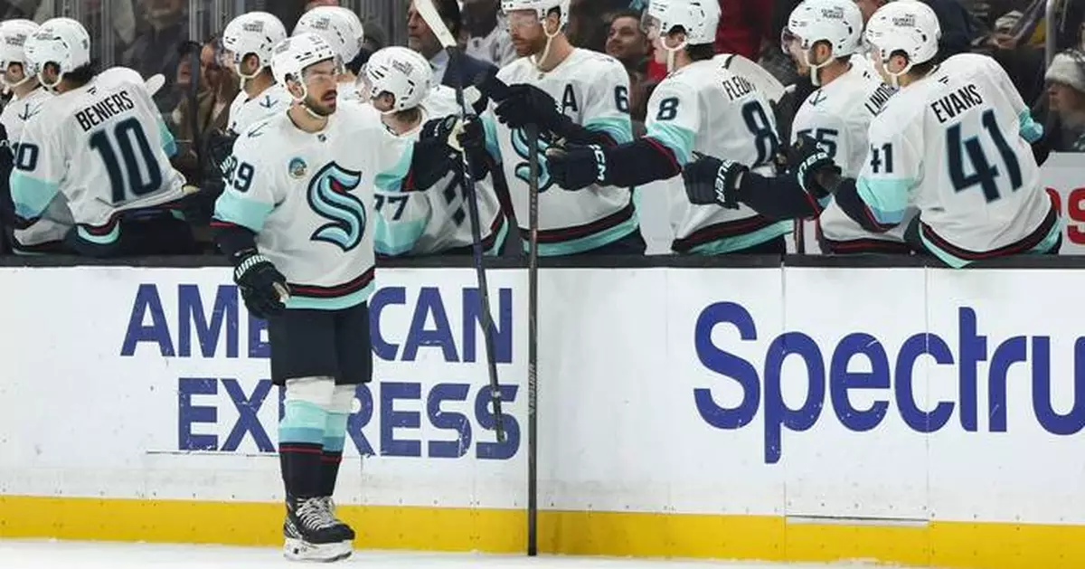 Jordan Eberle scores on the power play and Kraken hold off struggling Kings 3-2