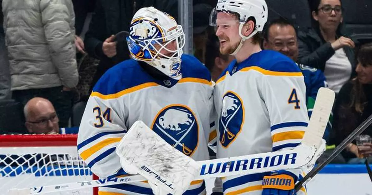 Dahlin, Thompson each have goal and assist as Sabres beat Canucks 3-2