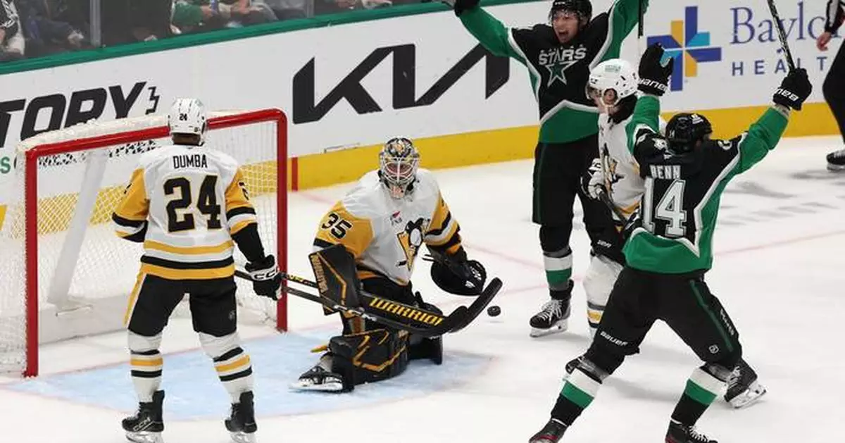 Rantanen scores lone shootout goal as Stars rally past Penguins 3-2