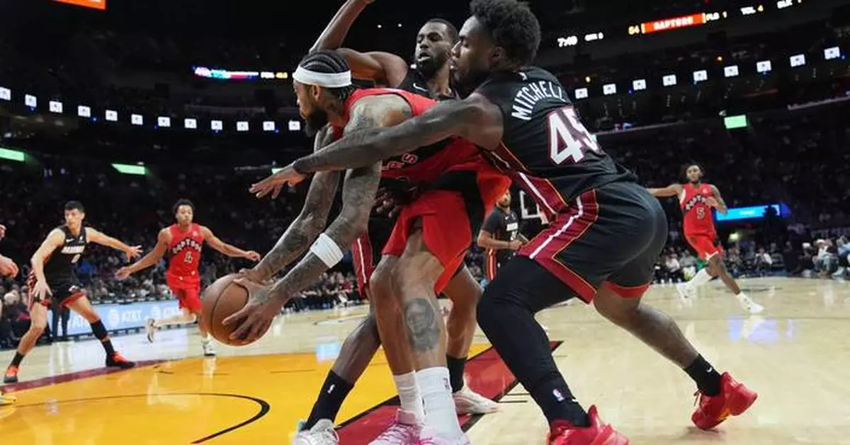 Brandon Ingram scores 28 points and Raptors end 4-game skid with 106-96 win over Heat