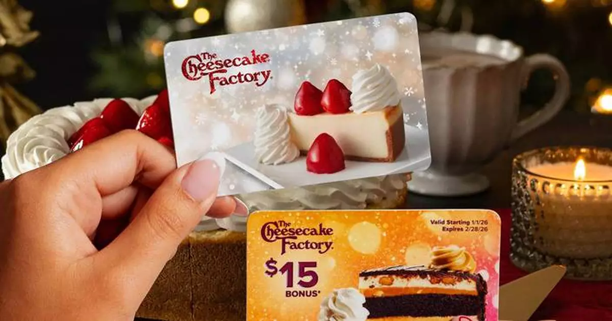 The Cheesecake Factory’s Peppermint Stick Chocolate Swirl Cheesecake and Special Holiday Gift Card Offer Return