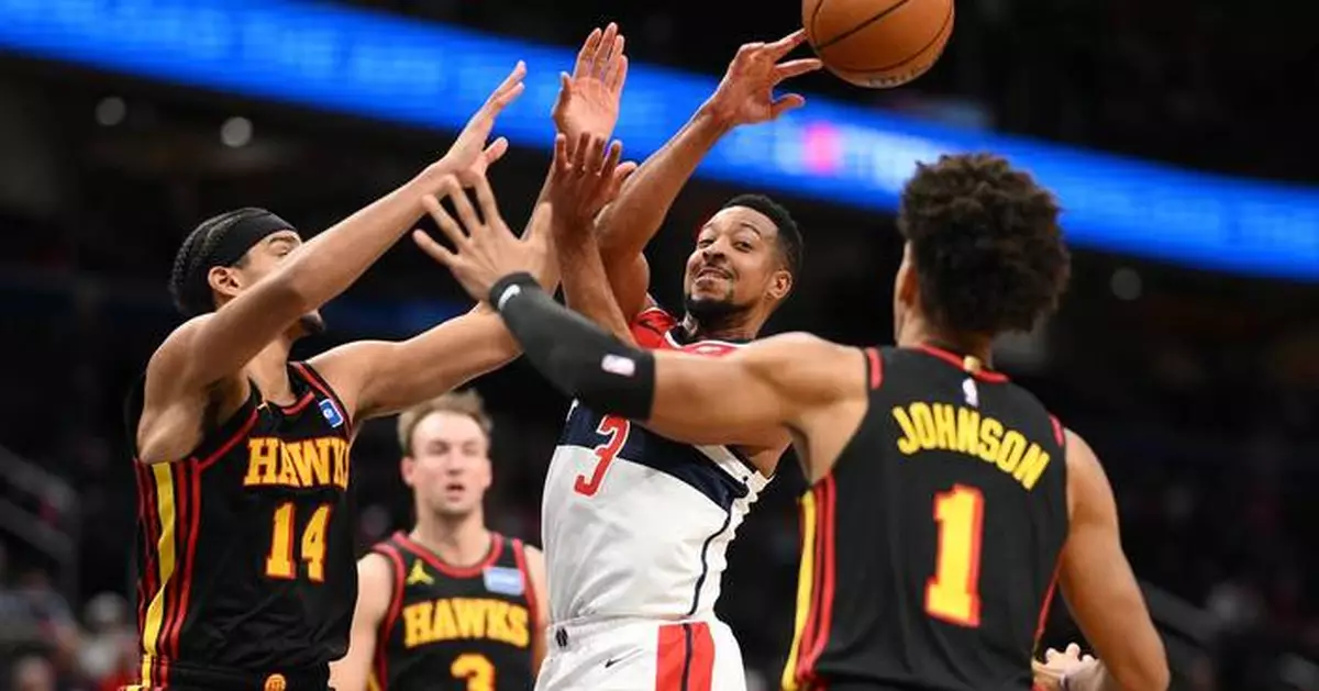Jalen Johnson has 2nd triple-double in 2 nights to lead the Hawks past the Wizards, 131-116