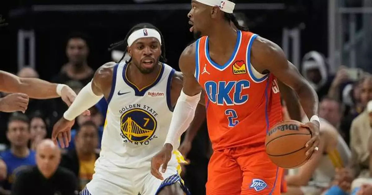 Shai Gilgeous-Alexander scores 38 points as defending champion Thunder hold off Warriors 124-112