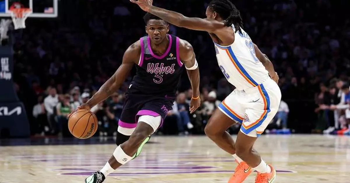 Timberwolves hand the Thunder their 3rd loss, 112-107, after Edwards takes over down the stretch