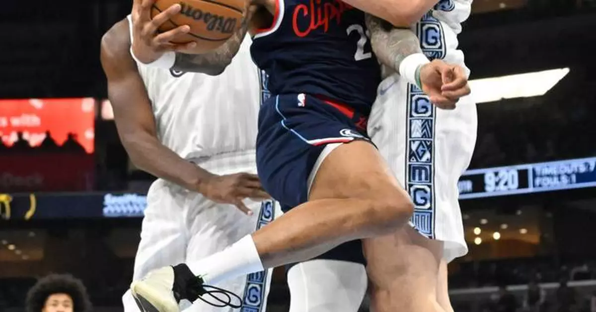 Cedric Coward has 23 points and 14 rebounds to lead Grizzlies past Clippers, 107-98