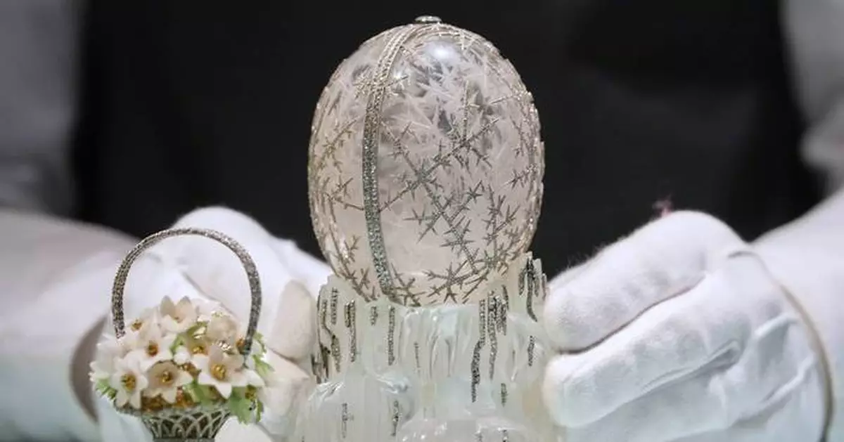 Crystal Fabergé egg crafted for Russian royalty shatters record and sells for $30.2 million