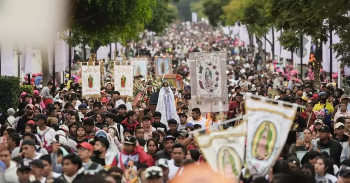Thousands of devotees flood Mexico City for Virgin of Guadalupe pilgrimage