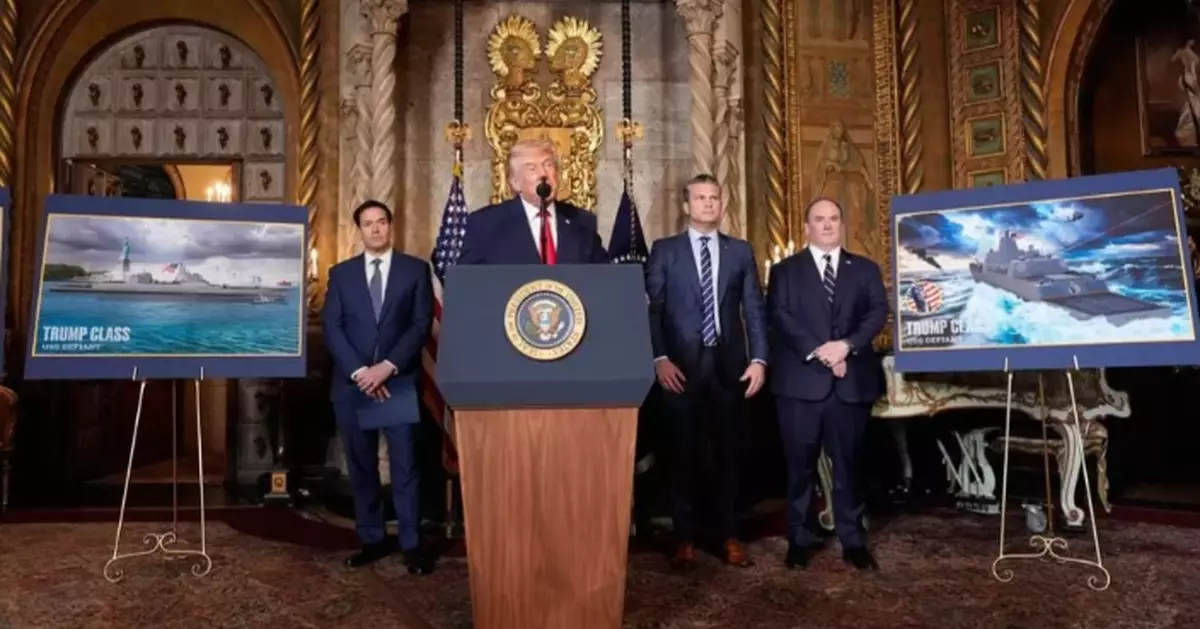 Trump announces plans for new Navy 'battleship' as part of a 'Golden Fleet'