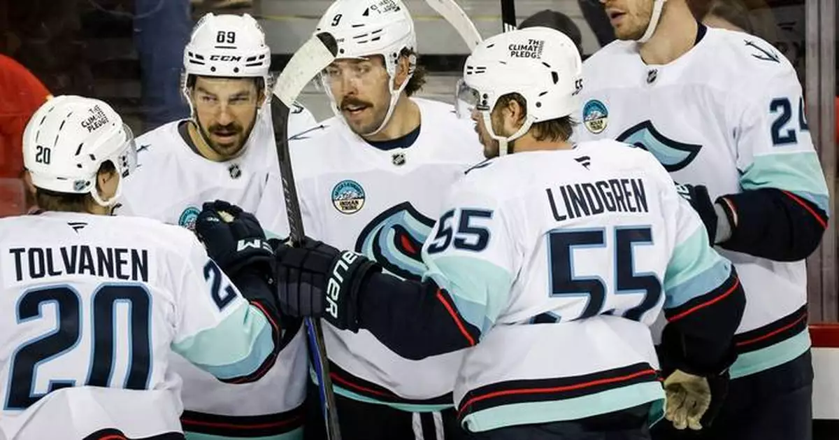 Lindgren, Stephenson help Kraken beat Sharks 4-2 to snap four-game skid