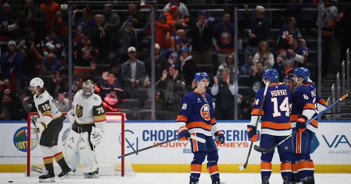 Emil Heineman scores in 4th round of shootout and Islanders beat Golden Knights 5-4