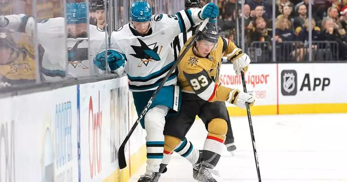 Marner scores 2 as Golden Knights get 5 in 1st period and beat Sharks 7-2