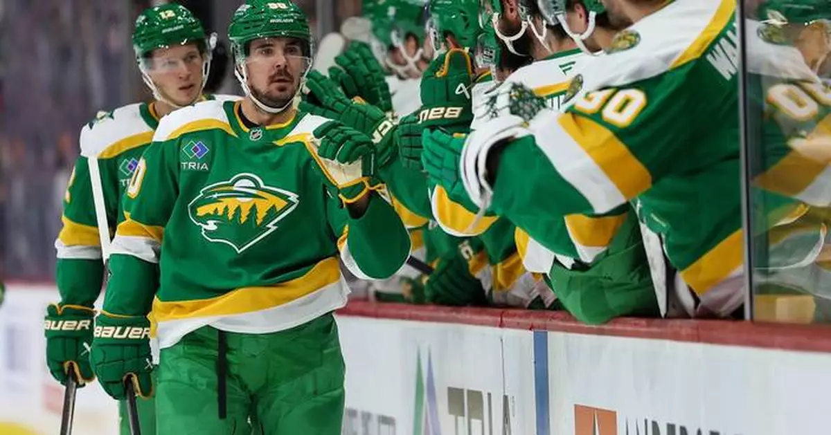 Johansson scores 2, Boldy has goal and assist in Wild's 5-2 win to snap Stars' 11-game point streak